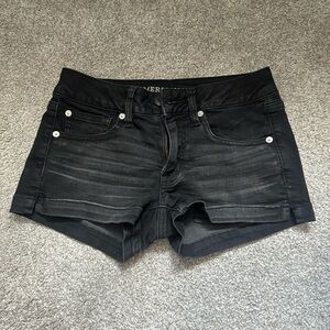 American Eagle Outfitters Black Denim Shorts